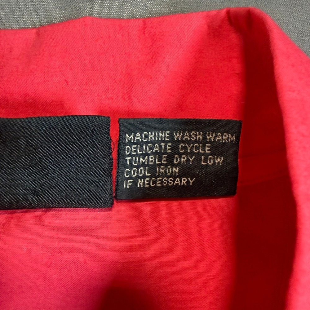 Liz Claiborne Vintage Womens M/L Coral Pink Cotton 2pc Jacket Pants Set Casual - Picture 9 of 16